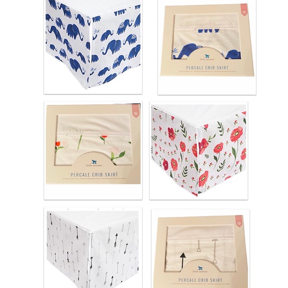 little unicorn percale crib skirt